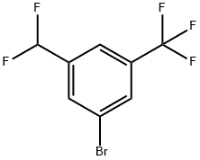 Benzene, 1-bromo-3-(difluoromethyl)-5-(trifluoromethyl)- Structure