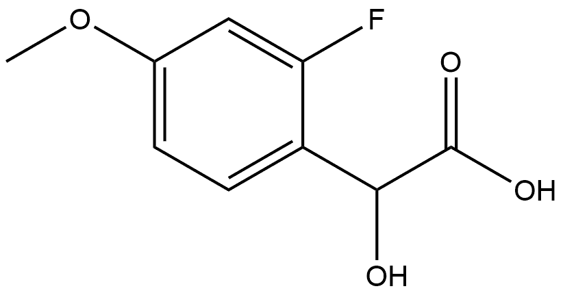 Benzeneacetic acid, 2-fluoro-α-hydroxy-4-methoxy- 구조식 이미지