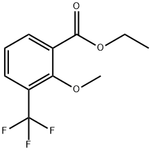 Benzoic acid, 2-methoxy-3-(trifluoromethyl)-, ethyl ester Structure