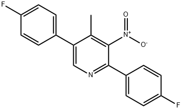 2,5-Bis(4-fluorophenyl)-4-methyl-3-nitropyridine Structure