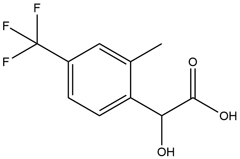 Benzeneacetic acid, α-hydroxy-2-methyl-4-(trifluoromethyl)- Structure