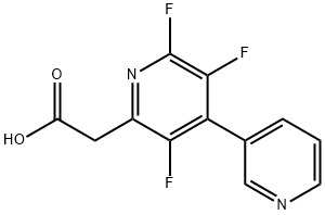 2-(3,5,6-Trifluoro-4-(pyridin-3-yl)pyridin-2-yl)acetic acid Structure