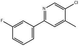 5-Chloro-2-(3-fluorophenyl)-4-methylpyridine Structure