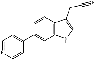 2-(6-(Pyridin-4-yl)-1H-indol-3-yl)acetonitrile 구조식 이미지