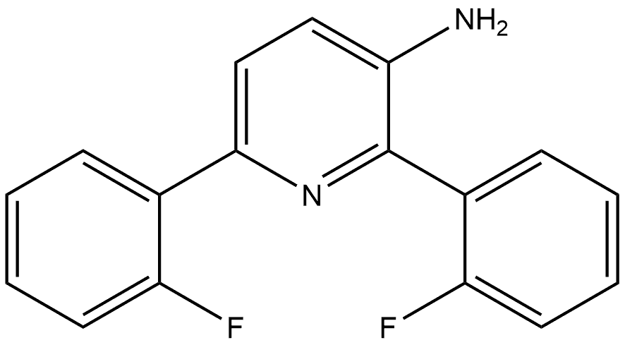 2,6-Bis(2-fluorophenyl)-3-pyridinamine Structure