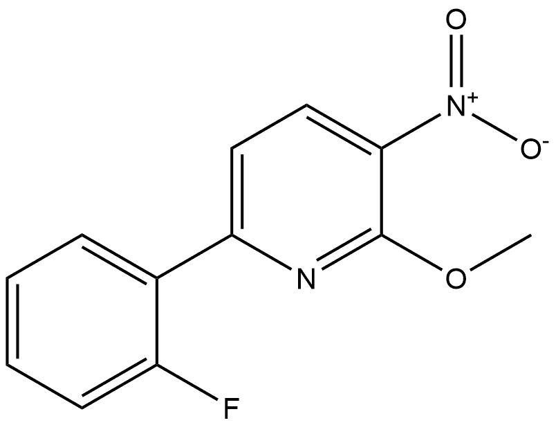 6-(2-fluorophenyl)-2-methoxy-3-nitropyridine Structure