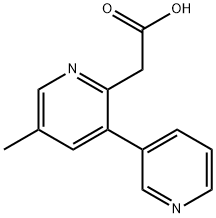 2-(5-Methyl-3-(pyridin-3-yl)pyridin-2-yl)acetic acid Structure