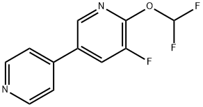 2-(Difluoromethoxy)-3-fluoro-5-(pyridin-4-yl)pyridine Structure