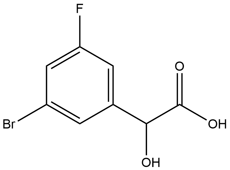 3-Bromo-5-fluoro-α-hydroxybenzeneacetic acid Structure