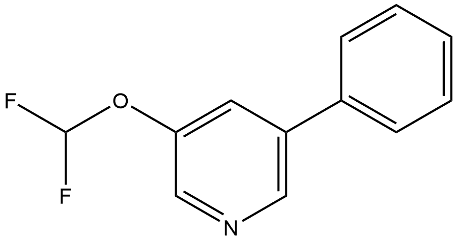 3-(Difluoromethoxy)-5-phenylpyridine Structure