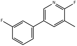 2-Fluoro-5-(3-fluorophenyl)-3-methylpyridine Structure