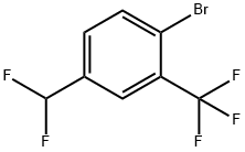 Benzene, 1-bromo-4-(difluoromethyl)-2-(trifluoromethyl)- 구조식 이미지