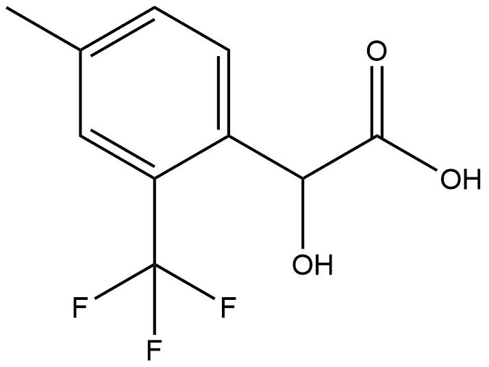 Benzeneacetic acid, α-hydroxy-4-methyl-2-(trifluoromethyl)- Structure