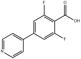 2,6-Difluoro-4-(4-pyridyl)benzoic acid Structure