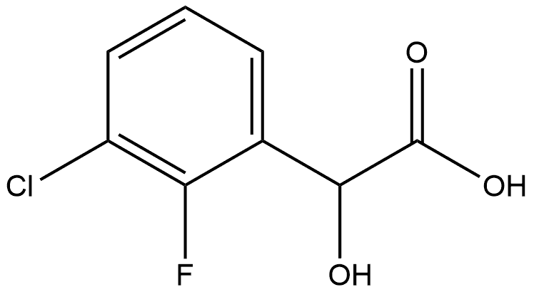 Benzeneacetic acid, 3-chloro-2-fluoro-α-hydroxy- 구조식 이미지