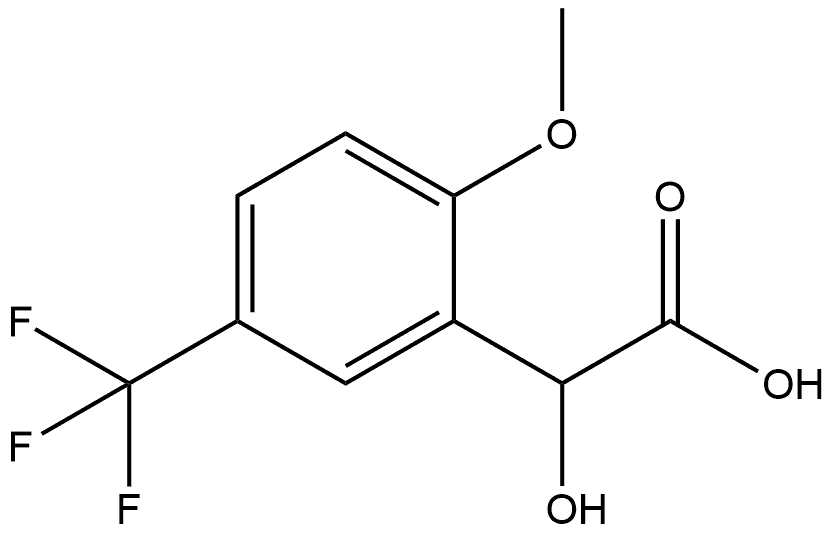 Benzeneacetic acid, α-hydroxy-2-methoxy-5-(trifluoromethyl)- Structure