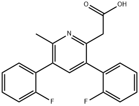 2-(3,5-Bis(2-fluorophenyl)-6-methylpyridin-2-yl)acetic acid Structure