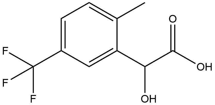 α-Hydroxy-2-methyl-5-(trifluoromethyl)benzeneacetic acid Structure