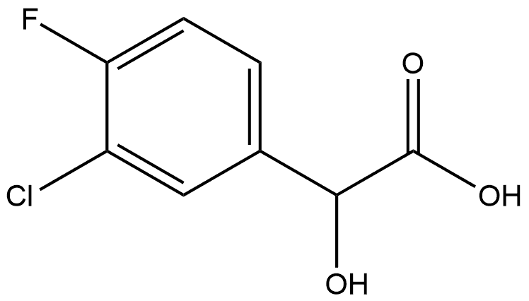 Benzeneacetic acid, 3-chloro-4-fluoro-α-hydroxy- 구조식 이미지