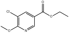 3-Pyridinecarboxylic acid, 5-chloro-6-methoxy-, ethyl ester Structure