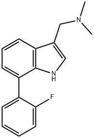 (7-(2-Fluorophenyl)-1H-indol-3-yl)-N,N-dimethylmethanamine Structure