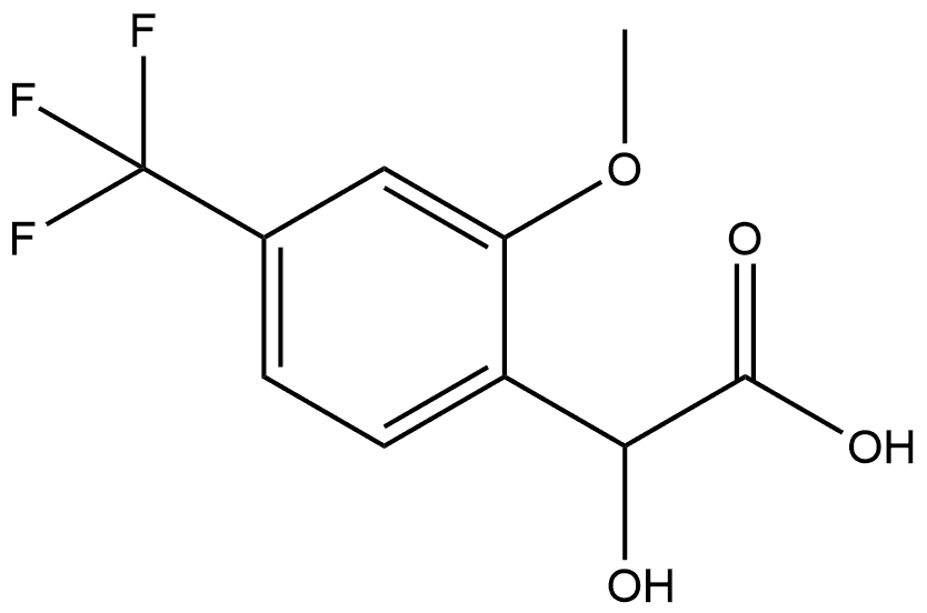 Benzeneacetic acid, α-hydroxy-2-methoxy-4-(trifluoromethyl)- Structure