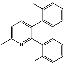 2,3-Bis(2-fluorophenyl)-6-methylpyridine Structure