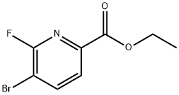 2-Pyridinecarboxylic acid, 5-bromo-6-fluoro-, ethyl ester Structure