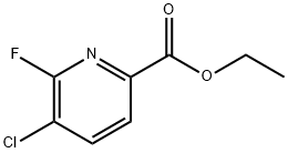 2-Pyridinecarboxylic acid, 5-chloro-6-fluoro-, ethyl ester Structure