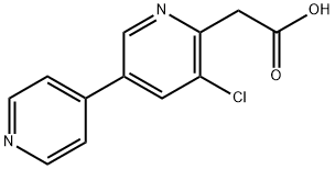 2-(3-Chloro-5-(pyridin-4-yl)pyridin-2-yl)acetic acid Structure