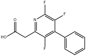 4-Phenyl-3,5,6-trifluoropyridine-2-acetic acid Structure