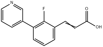 (E)-3-(2-Fluoro-3-(pyridin-3-yl)phenyl)acrylic acid Structure