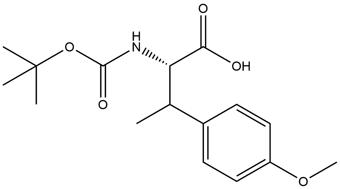 2-tert-Butoxycarbonylamino-3-(4-methoxy-phenyl)-butyric acid Structure