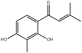 2-Buten-1-one, 1-(2,4-dihydroxy-3-methylphenyl)-3-methyl- Structure