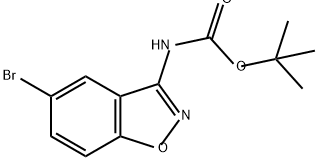 Carbamic acid, N-(5-bromo-1,2-benzisoxazol-3-yl)-, 1,1-dimethylethyl ester Structure