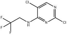 2,5-dichloro-N-(2,2,2-trifluoroethyl)pyrimidin-4-am ine Structure