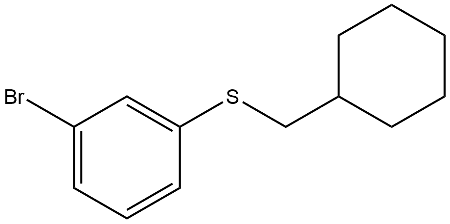 1-Bromo-3-[(cyclohexylmethyl)thio]benzene Structure