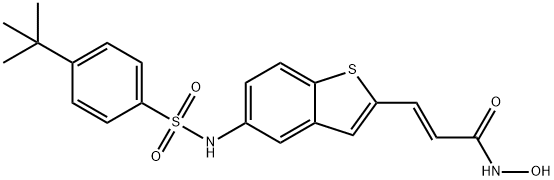 (2E)-3-[5-(4-tert-butylbenzenesulfonamido)-1-benz
othiophen-2-yl]-N-hydroxyprop-2-enamide 구조식 이미지
