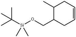 Cyclohexene, 4-[[[(1,1-dimethylethyl)dimethylsilyl]oxy]methyl]-5-methyl- 구조식 이미지