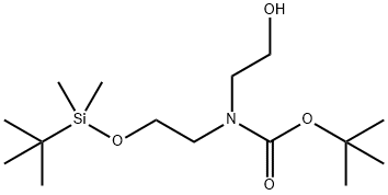 Carbamic acid, N-[2-[[(1,1-dimethylethyl)dimethylsilyl]oxy]ethyl]-N-(2-hydroxyethyl)-, 1,1-dimethylethyl ester Structure