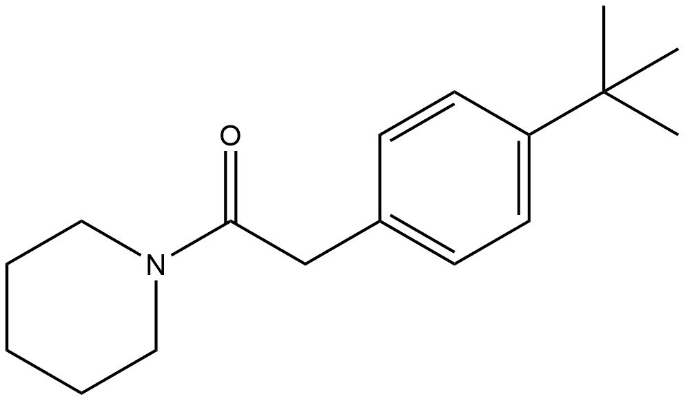 2-[4-(1,1-Dimethylethyl)phenyl]-1-(1-piperidinyl)ethanone Structure