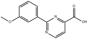 4-Pyrimidinecarboxylic acid, 2-(3-methoxyphenyl)- Structure