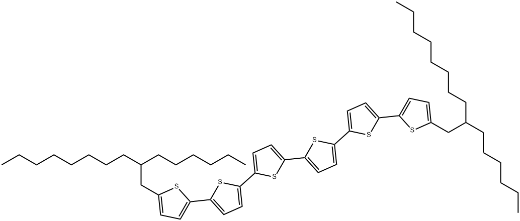 2,2':5',2'':5'',2''':5''',2'''':5'''',2'''''-Sexithiophene, 5,5'''''-bis(2-hexyldecyl)- Structure