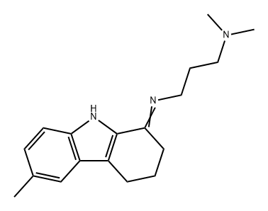 1,3-Propanediamine, N1,N1-dimethyl-N3-(2,3,4,9-tetrahydro-6-methyl-1H-carbazol-1-ylidene)- 구조식 이미지