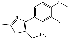 5-Thiazolemethanamine, 4-(3-chloro-4-methoxyphenyl)-2-methyl- Structure