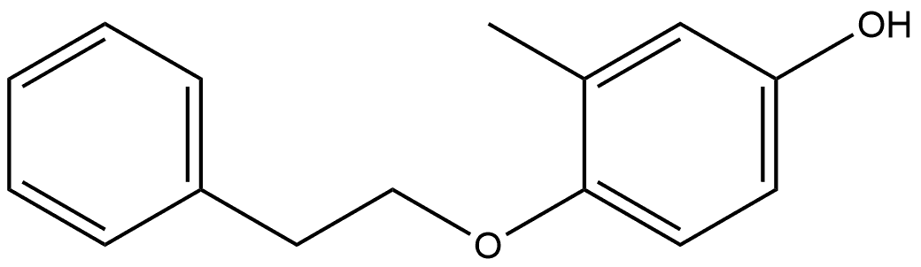 3-Methyl-4-(2-phenylethoxy)phenol Structure