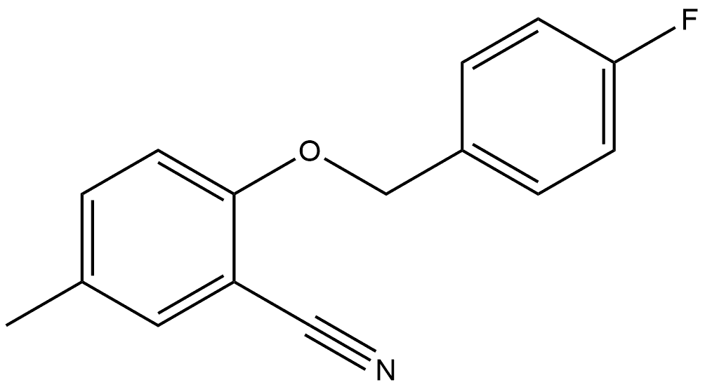 2-[(4-Fluorophenyl)methoxy]-5-methylbenzonitrile Structure