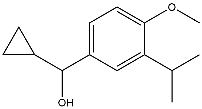 cyclopropyl(3-isopropyl-4-methoxyphenyl)methanol Structure