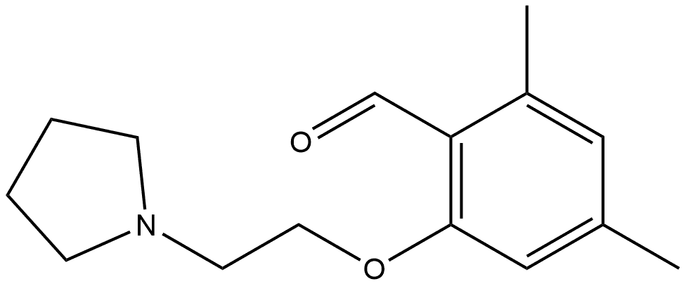 2,4-Dimethyl-6-[2-(1-pyrrolidinyl)ethoxy]benzaldehyde Structure