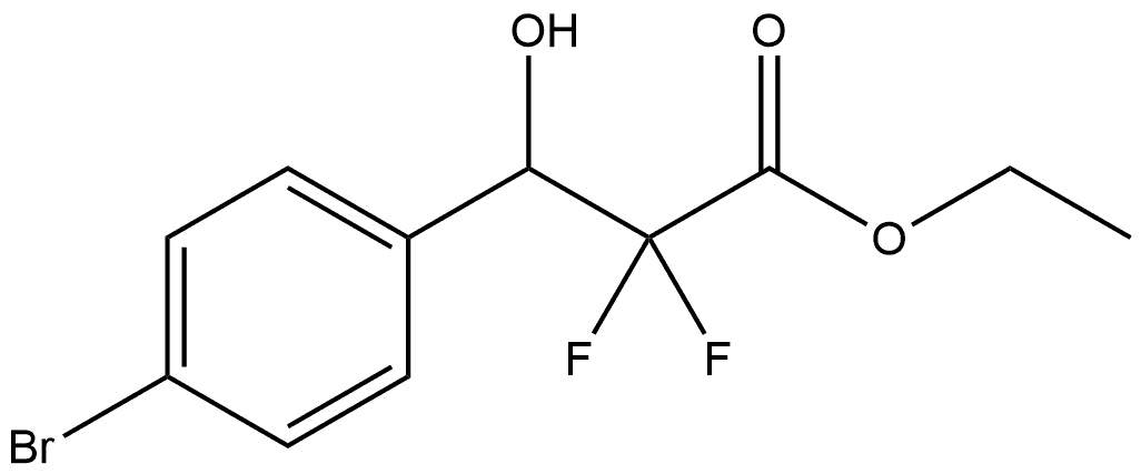 Benzenepropanoic acid, 4-bromo-α,α-difluoro-β-hydroxy-, ethyl ester Structure